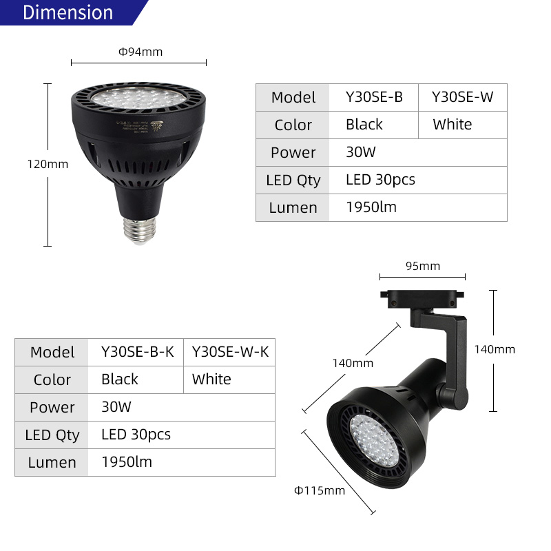 Led Grow Light - Y30SE Vollspektrum-Aluminium-LED-Aquarium-Wachstumslampe für Paludarium Aquascape Light