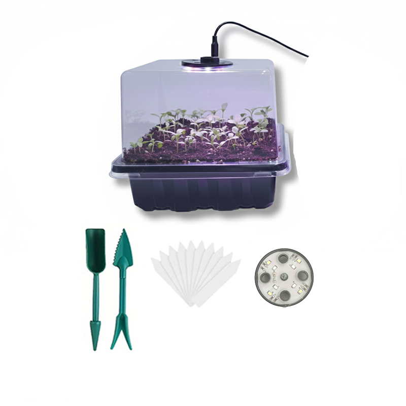 Led Grow Light - 1/2/3er-Pack 12/24/36-Zellen Saatgut-Keimschale mit 8 LED-Wachstumslampen