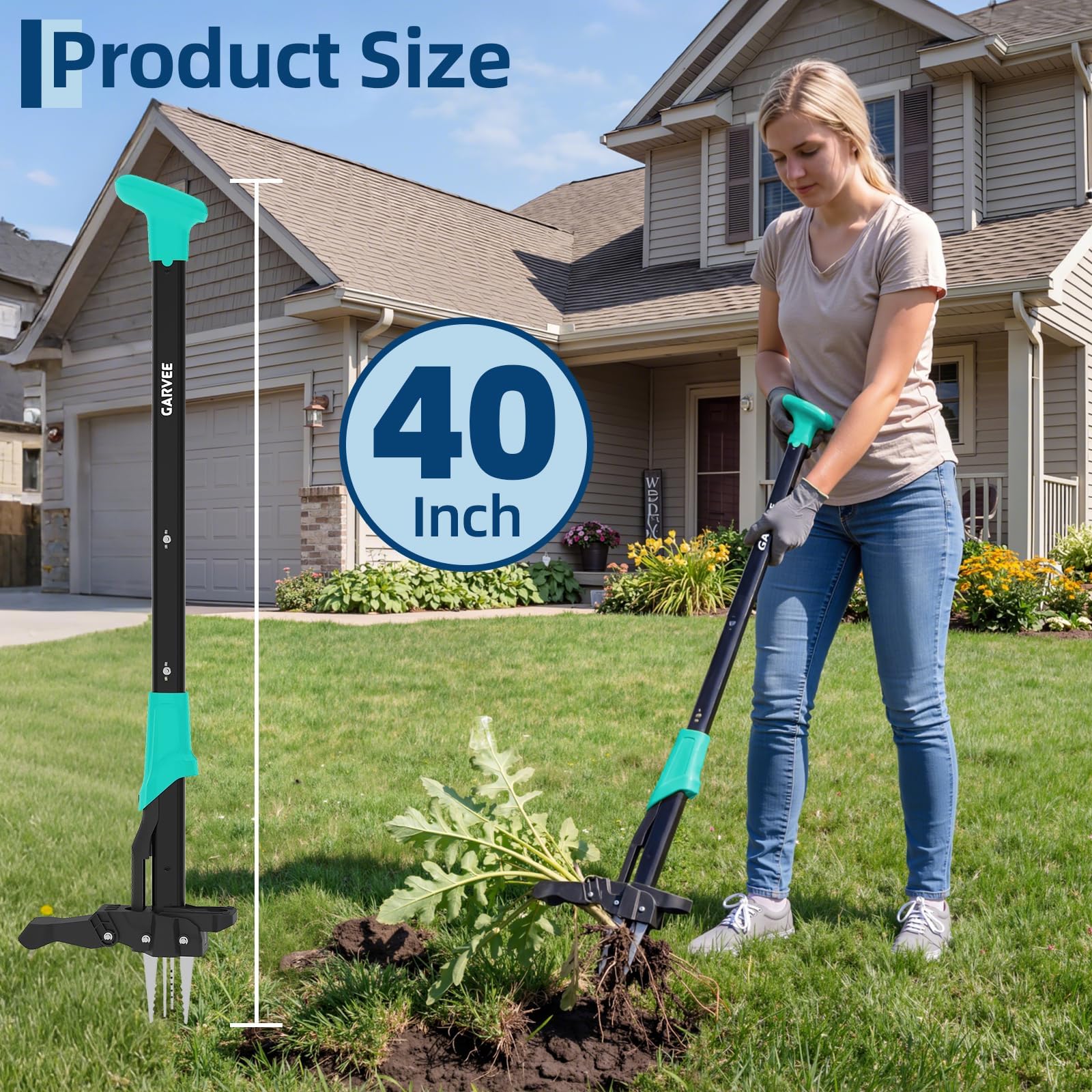 Gardening Tools Long - Langstieliger Unkrautstecher zum Aufrecht Stehen, Kein