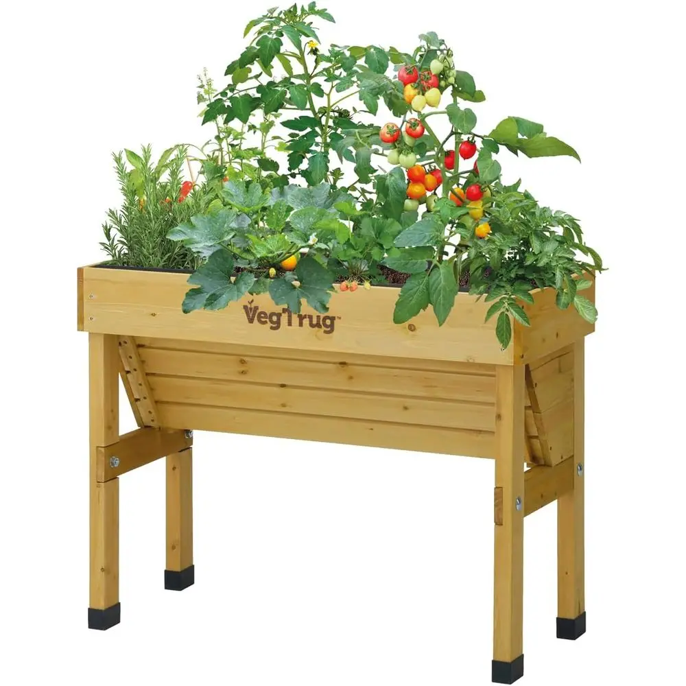 Vertical Wall Planter - Natürliches Kleines 1m Wandmontiertes Gartenbeet -