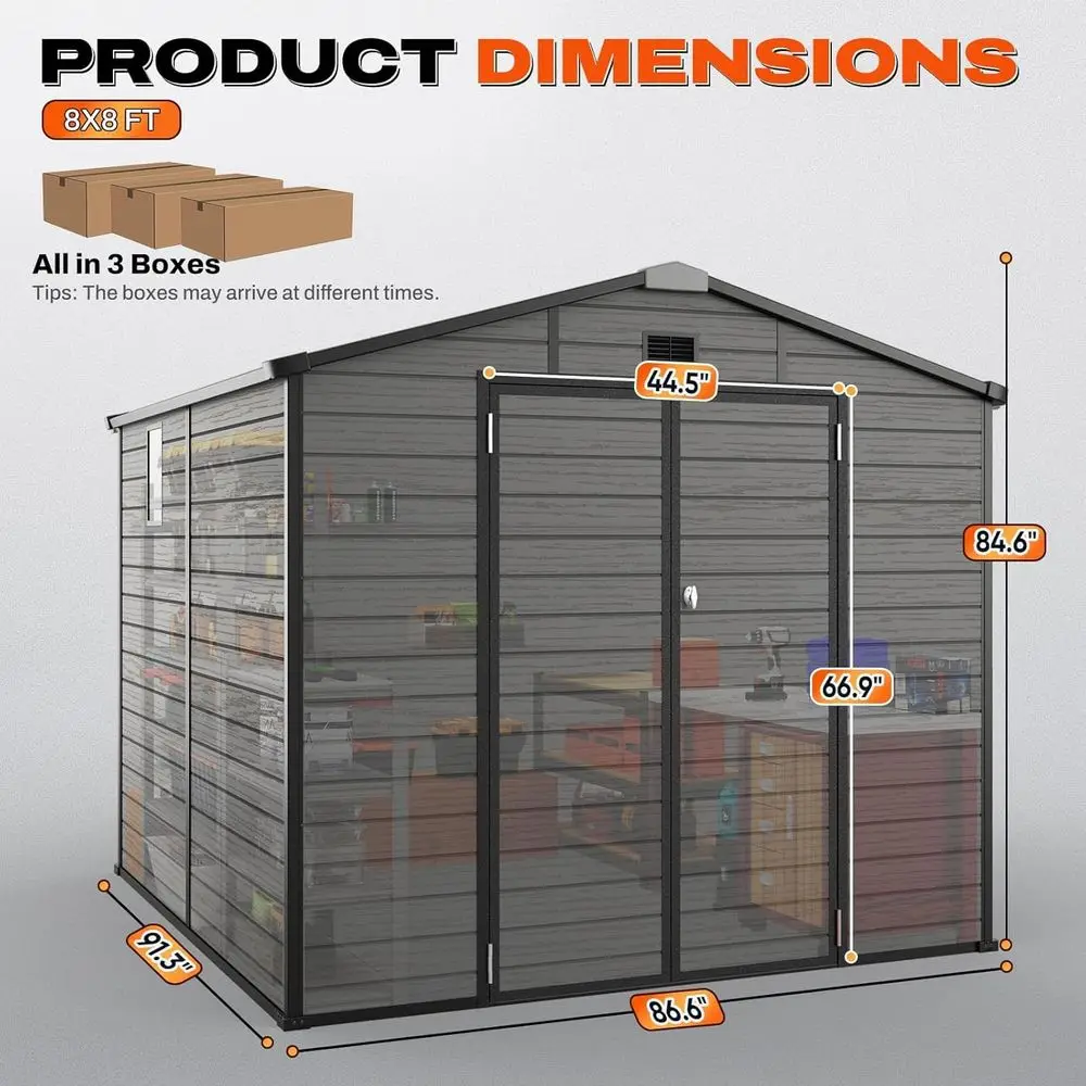 8x8 Outdoor-Geräteschuppen mit – Gardening Tools Bewertung und Preis