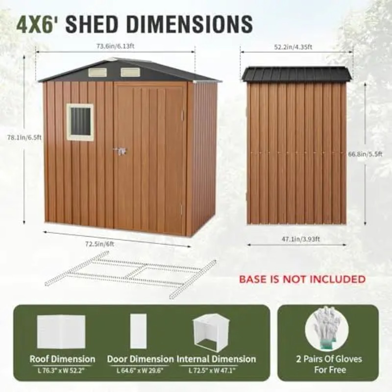 Outdoor-Lagerschuppen 6x4 Fuß, – Gardening Tools Bewertung und Preis