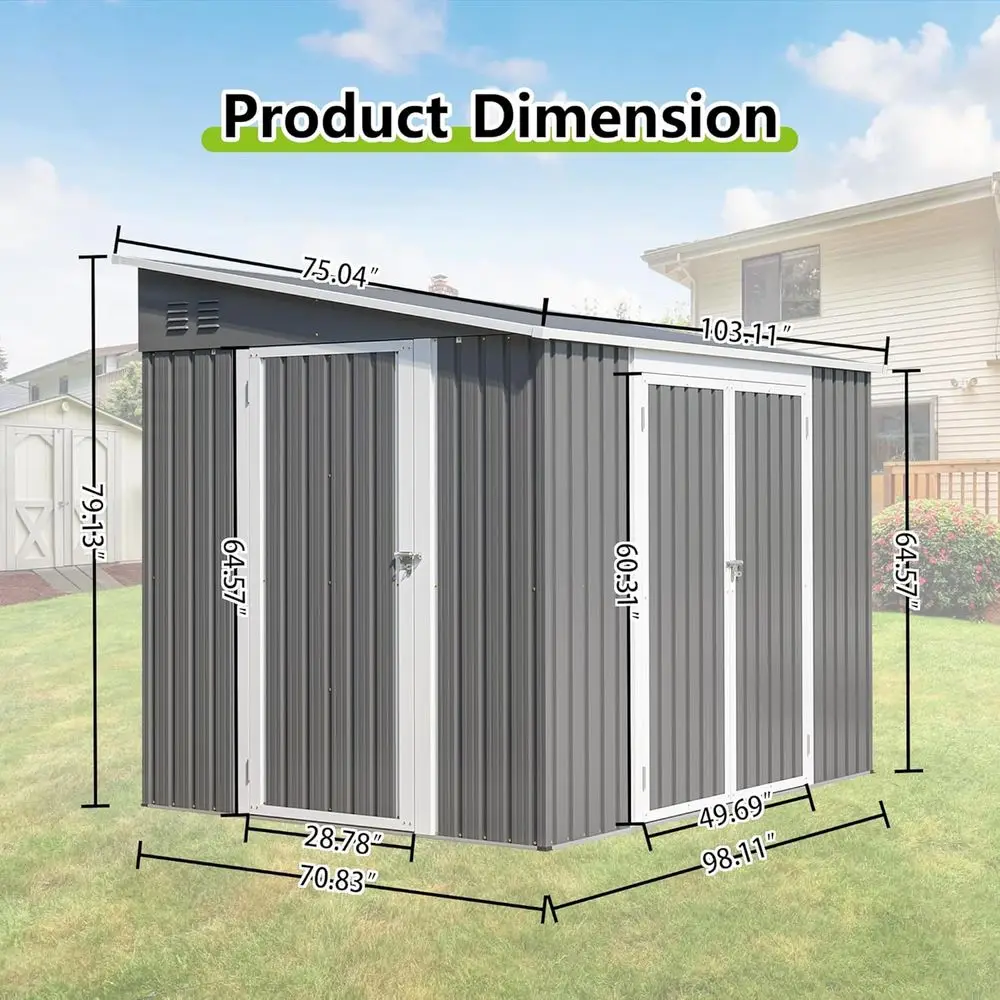 8ft x 6ft Metall-Gartenschuppe – Gardening Tools Bewertung und Preis